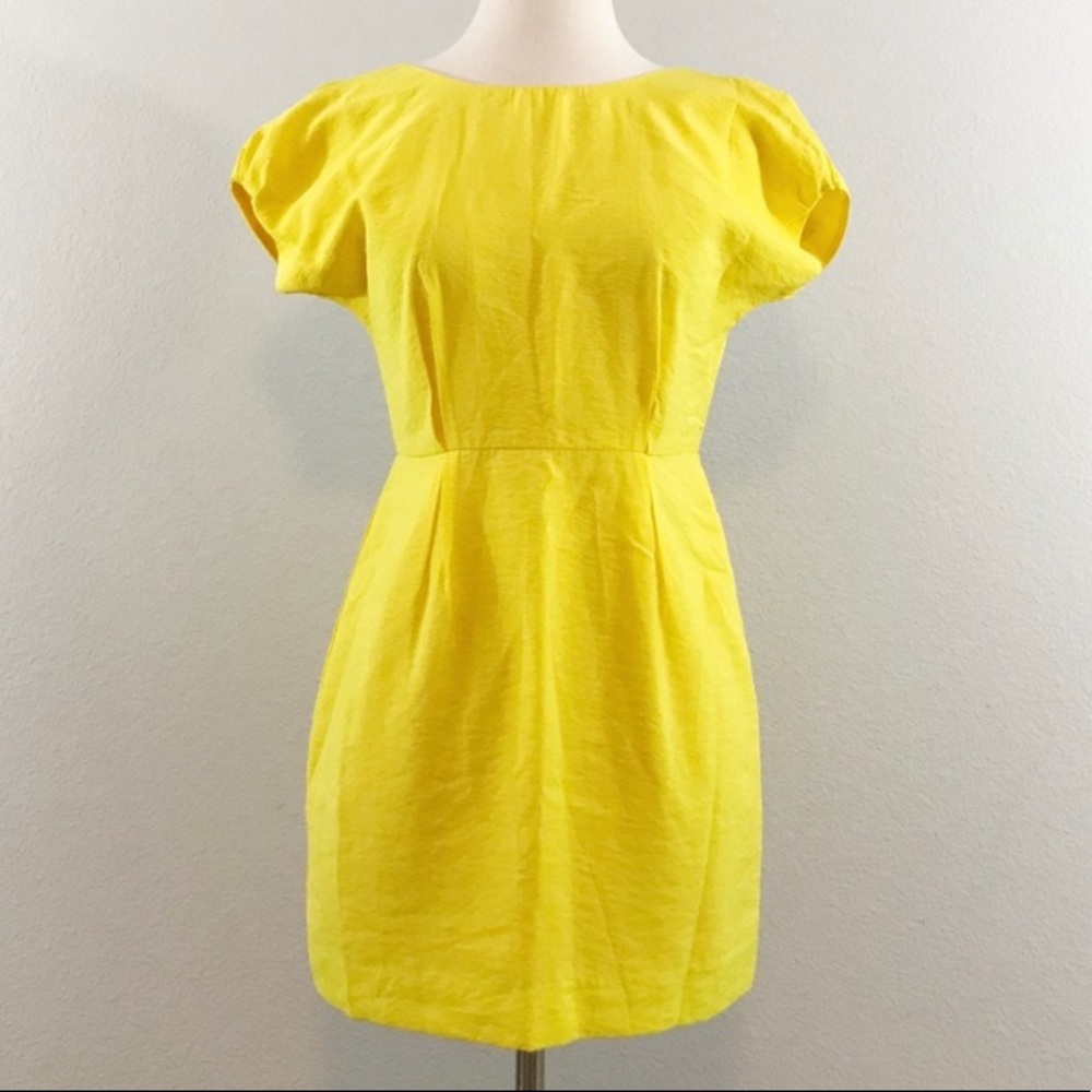 Bright Yellow sheath Dress